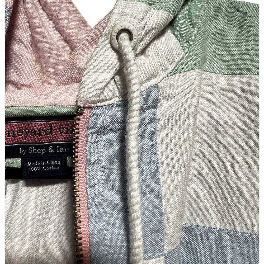 Vineyard Vines Pastel Patchwork Pullover Hoodie - Pink, Green, Blue, White - Picture 8 of 8